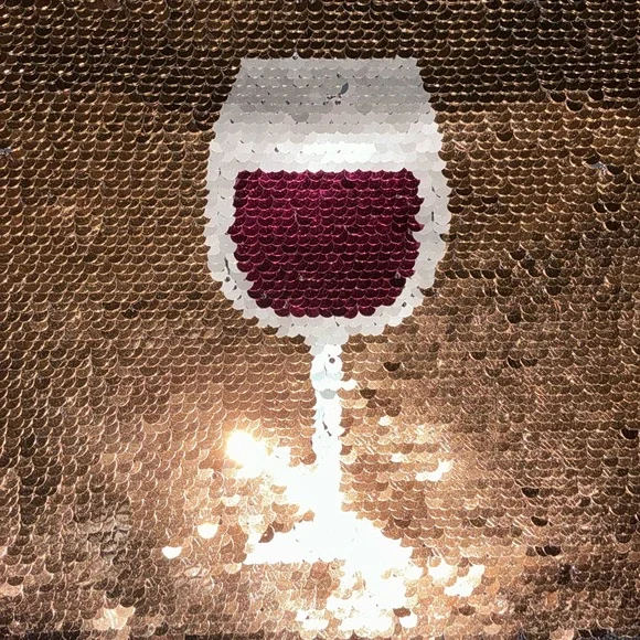 Stella & Dot Sequin Cosmetic Pouch Wine Glass 🍷 - Picture 12 of 16